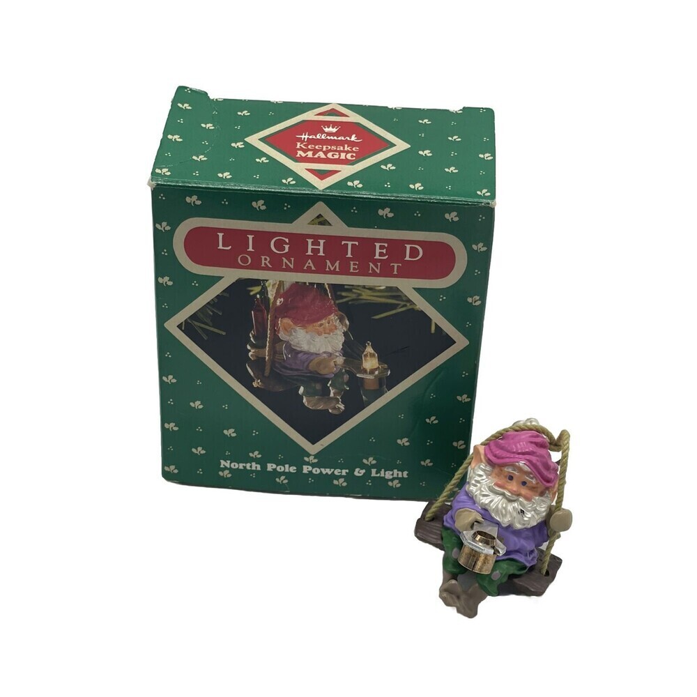 Vintage 1987 Hallmark Keepsake Lighted Ornament North Pole Power & Light